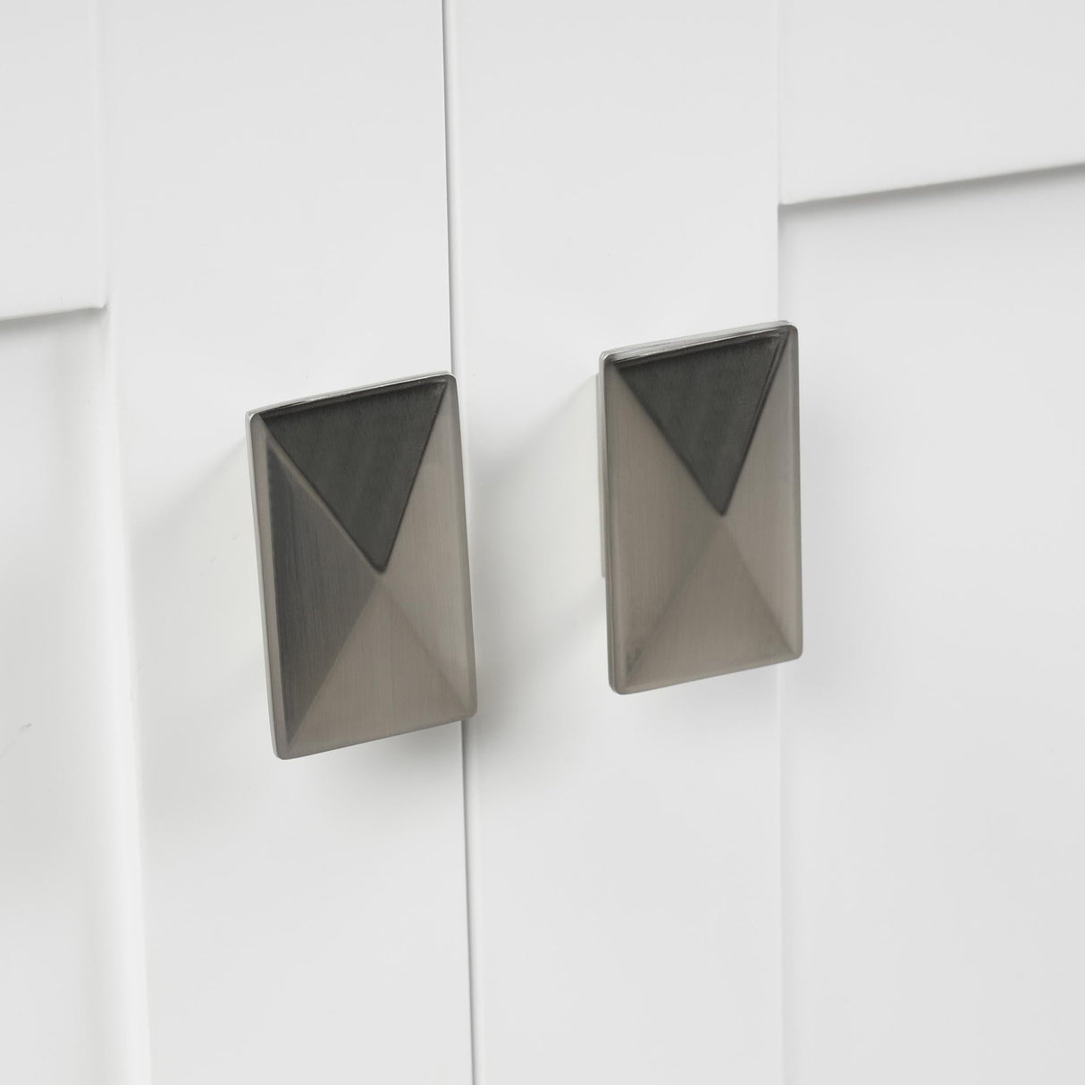 Blossom Geneva Brusheded Nickel Handles and Knobs for 60" Vanity Base