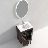 Blossom Hanover 24" 2-Door 1-Drawer Cali Walnut Freestanding Single Vanity Base