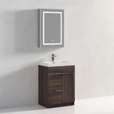 Blossom Hanover 24" 2-Door 1-Drawer Cali Walnut Freestanding Single Vanity Base