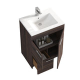 Blossom Hanover 24" 2-Door 1-Drawer Cali Walnut Freestanding Single Vanity Base