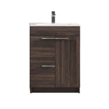 Blossom Hanover 24" 2-Door 1-Drawer Cali Walnut Freestanding Single Vanity Base