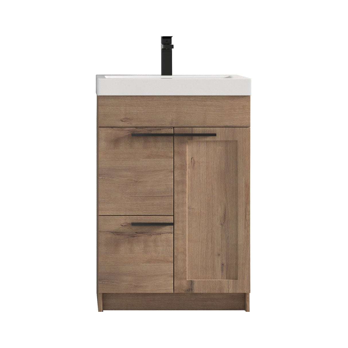 Blossom Hanover 24" 2-Door 1-Drawer Classic Oak Freestanding Single Vanity Base