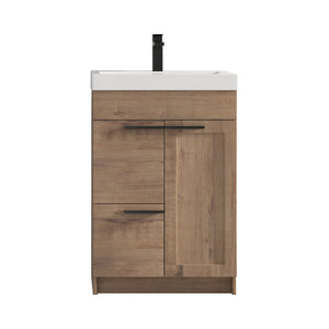 Blossom Hanover 24" 2-Door 1-Drawer Classic Oak Freestanding Single Vanity Base
