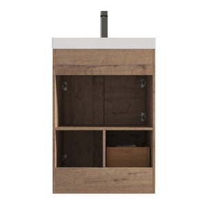 Blossom Hanover 24" 2-Door 1-Drawer Classic Oak Freestanding Single Vanity Base