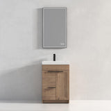 Blossom Hanover 24" 2-Door 1-Drawer Classic Oak Freestanding Single Vanity Base