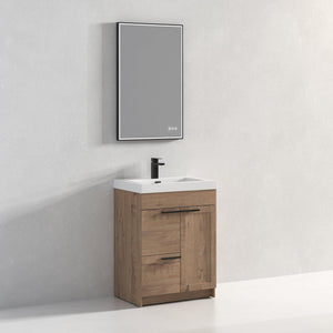 Blossom Hanover 24" 2-Door 1-Drawer Classic Oak Freestanding Single Vanity Base