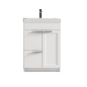 Blossom Hanover 24" 2-Door 1-Drawer Matte White Freestanding Single Vanity Base