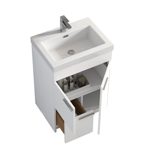 Blossom Hanover 24" 2-Door 1-Drawer Matte White Freestanding Single Vanity Base