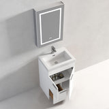 Blossom Hanover 24" 2-Door 1-Drawer Matte White Freestanding Single Vanity Base