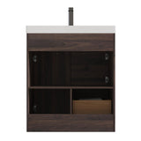 Blossom Hanover 30" 2-Door 1-Drawer Cali Walnut Freestanding Single Vanity Base