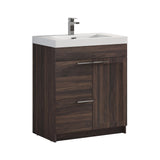 Blossom Hanover 30" 2-Door 1-Drawer Cali Walnut Freestanding Single Vanity Base