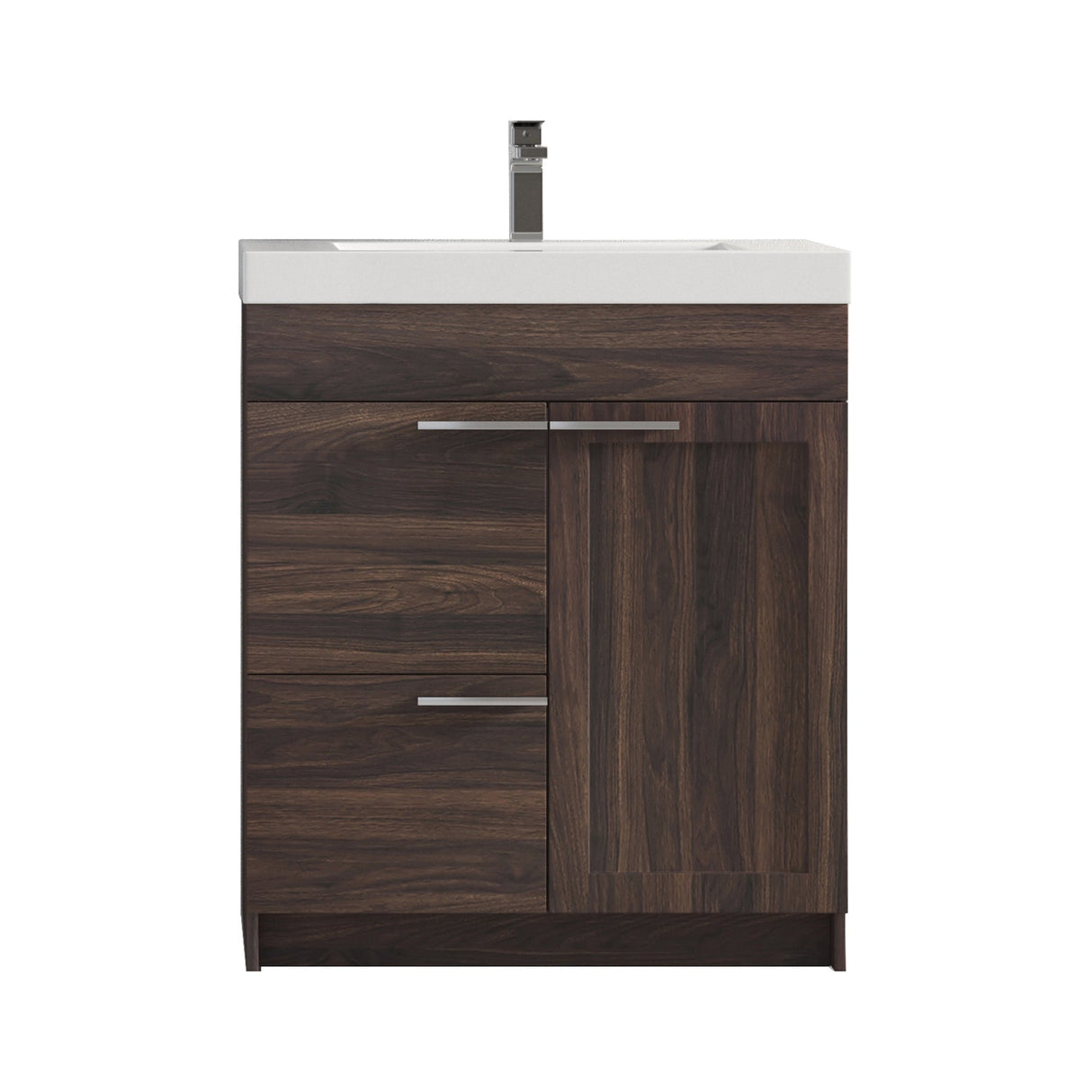 Blossom Hanover 30" 2-Door 1-Drawer Cali Walnut Freestanding Single Vanity Base