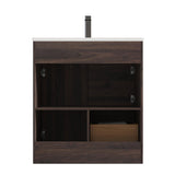 Blossom Hanover 30" 2-Door 1-Drawer Cali Walnut Freestanding Single Vanity Base