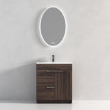 Blossom Hanover 30" 2-Door 1-Drawer Cali Walnut Freestanding Single Vanity Base