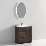 Blossom Hanover 30" 2-Door 1-Drawer Cali Walnut Freestanding Single Vanity Base