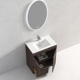 Blossom Hanover 30" 2-Door 1-Drawer Cali Walnut Freestanding Single Vanity Base