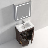 Blossom Hanover 30" 2-Door 1-Drawer Cali Walnut Freestanding Single Vanity Base