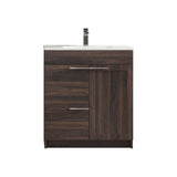Blossom Hanover 30" 2-Door 1-Drawer Cali Walnut Freestanding Single Vanity Base