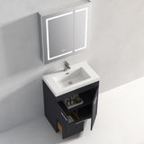 Blossom Hanover 30" 2-Door 1-Drawer Charcoal Freestanding Single Vanity Base