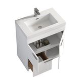 Blossom Hanover 30" 2-Door 1-Drawer Matte White Freestanding Single Vanity Base