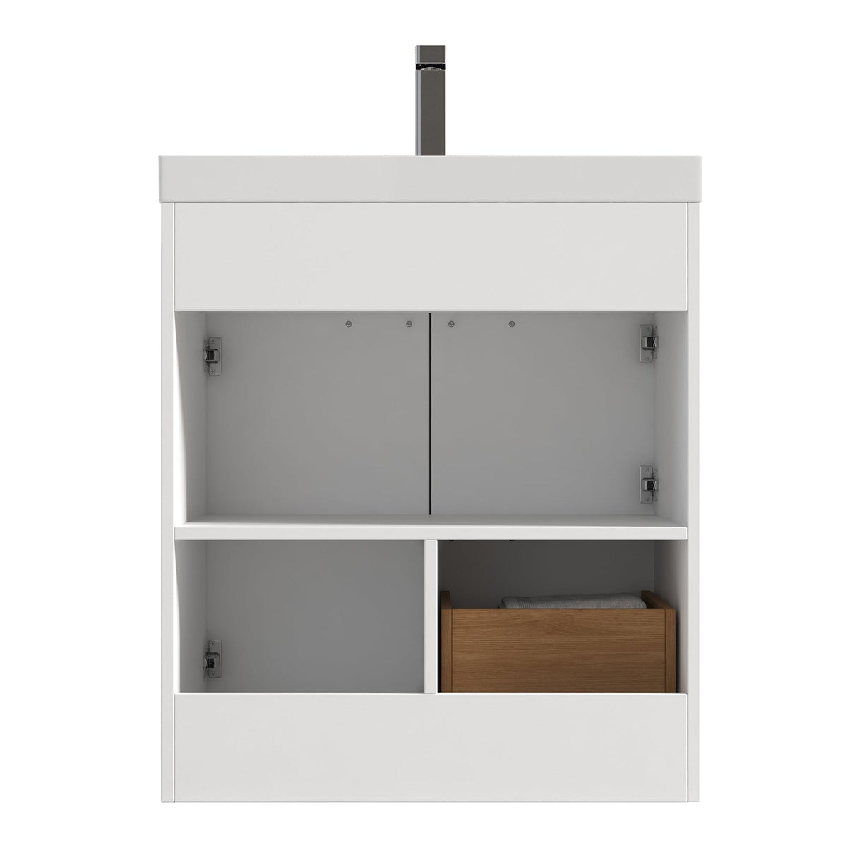 Blossom Hanover 30" 2-Door 1-Drawer Matte White Freestanding Single Vanity Base