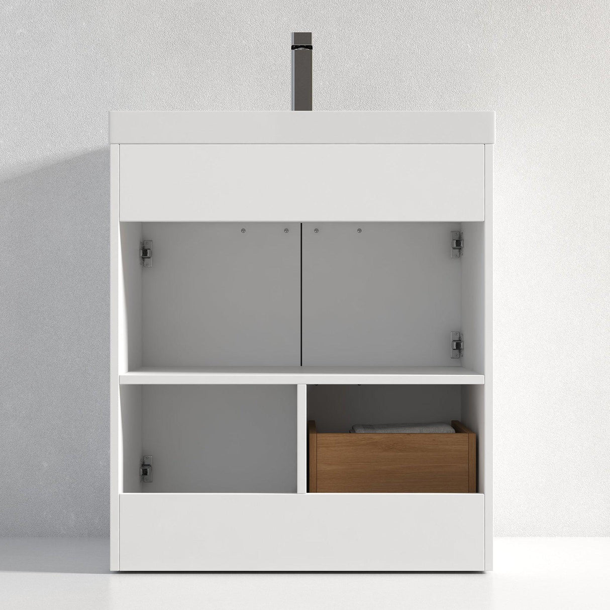 Blossom Hanover 30" 2-Door 1-Drawer Matte White Freestanding Single Vanity Base