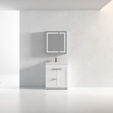 Blossom Hanover 30" 2-Door 1-Drawer Matte White Freestanding Single Vanity Base