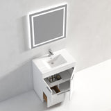 Blossom Hanover 30" 2-Door 1-Drawer Matte White Freestanding Single Vanity Base