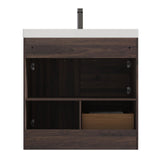 Blossom Hanover 36" 2-Door 1-Drawer Cali Walnut Freestanding Single Vanity Base