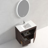 Blossom Hanover 36" 2-Door 1-Drawer Cali Walnut Freestanding Single Vanity Base