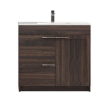 Blossom Hanover 36" 2-Door 1-Drawer Cali Walnut Freestanding Single Vanity Base