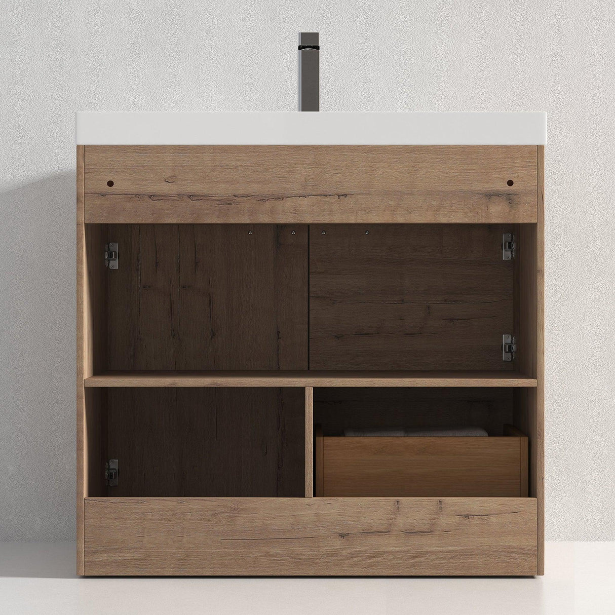 Blossom Hanover 36" 2-Door 1-Drawer Classic Oak Freestanding Single Vanity Base