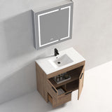 Blossom Hanover 36" 2-Door 1-Drawer Classic Oak Freestanding Single Vanity Base