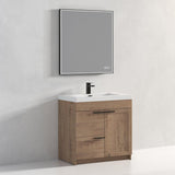 Blossom Hanover 36" 2-Door 1-Drawer Classic Oak Freestanding Single Vanity Base