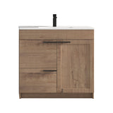Blossom Hanover 36" 2-Door 1-Drawer Classic Oak Freestanding Single Vanity Base