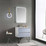 Blossom Jena 30" 2-Drawer Light Gray Wall-Mounted Vanity Base