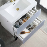 Blossom Jena 30" 2-Drawer Light Gray Wall-Mounted Vanity Base