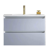 Blossom Jena 30" 2-Drawer Light Gray Wall-Mounted Vanity Base