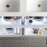Blossom Jena 48" 2-Drawer Calacatta White Wall-Mounted Vanity Set With Acrylic Top and Integrated Double Sinks