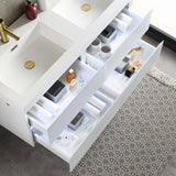 Blossom Jena 48" 4-Drawer Light Gray Wall-Mounted Vanity Base