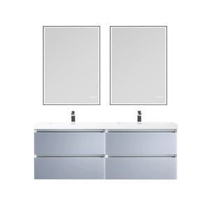 Blossom Jena 60" 4-Drawer Light Grey Wall-Mounted Vanity Base