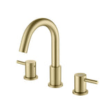 Blossom KBF1016 10" x 15" Brush Gold  Two Handle Design Wide Spread Bathroom Sink Faucet