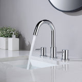 Blossom KBF1016 10" x 15" Chrome Two Handle Design Wide Spread Bathroom Sink Faucet
