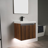 Blossom Lille 24" Brown Walnut Strip Single Vanity