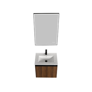 Blossom Lille 24" Brown Walnut Strip Single Vanity