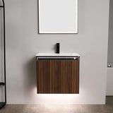 Blossom Lille 24" Brown Walnut Strip Single Vanity