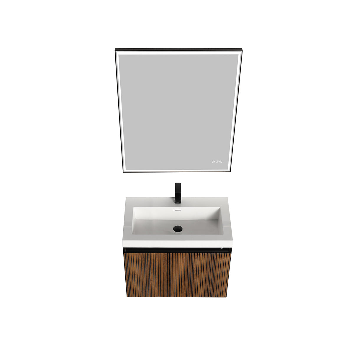 Blossom Lille 30" Brown Walnut Strip Single Vanity