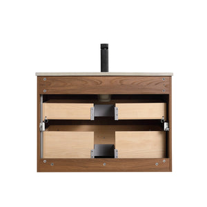 Blossom Lille 30" Brown Walnut Strip Single Vanity