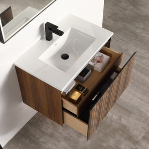 Blossom Lille 30" Brown Walnut Strip Single Vanity