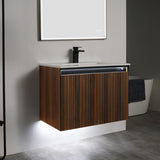 Blossom Lille 30" Brown Walnut Strip Single Vanity